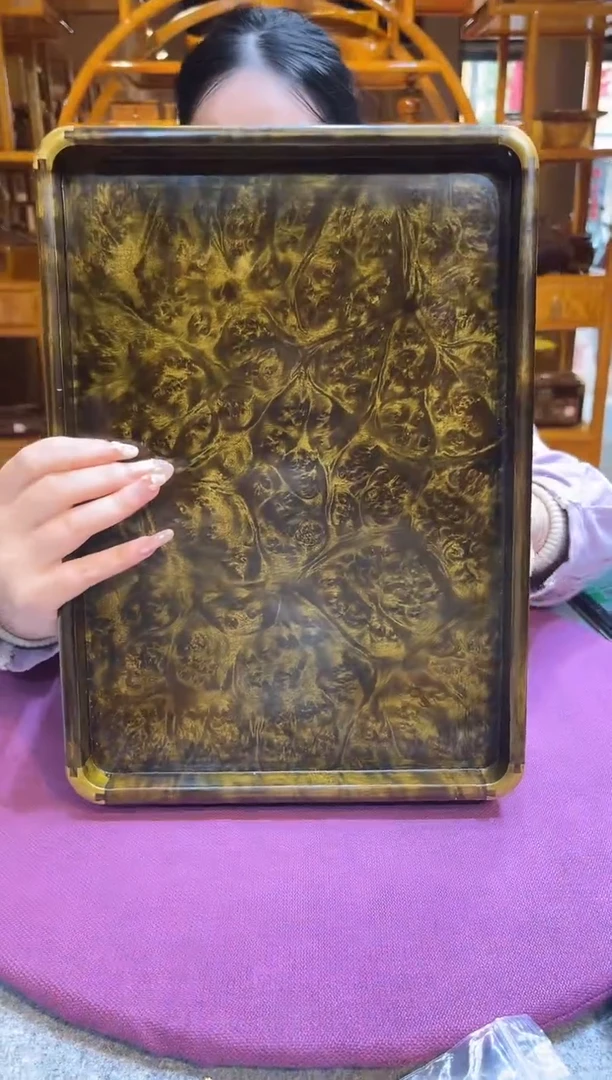 阴沉木留疤茶盘35公分