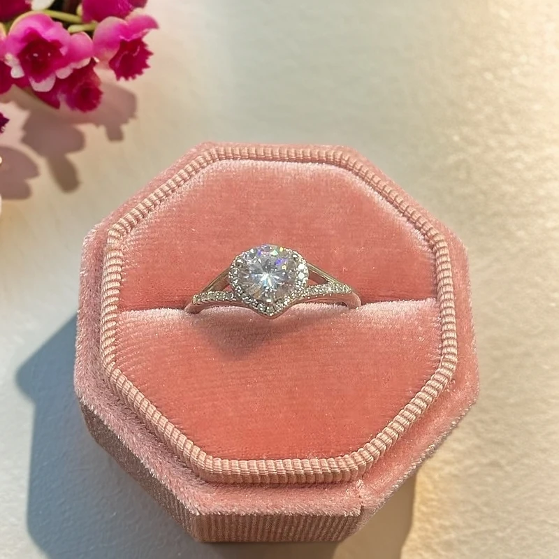 925银莫桑石戒指 一见倾心1克拉戒指.xx195