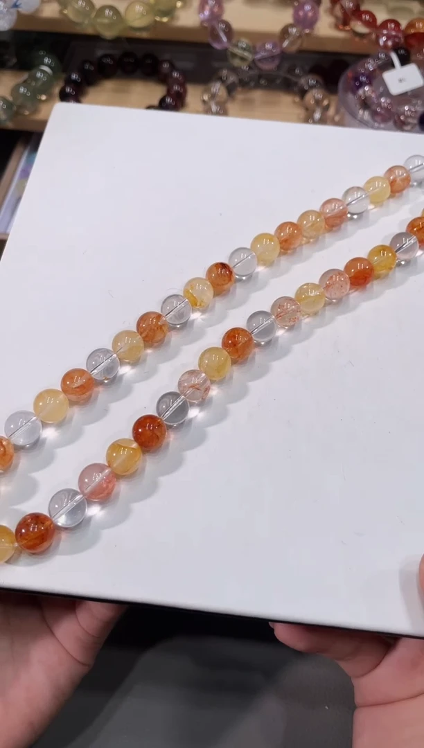 未镶嵌手链水晶胶花 项链 多样性发一 约 42cm