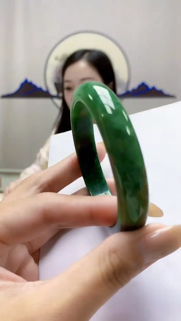 未镶嵌定制翡翠4852MM-毛货手镯（61圈）79