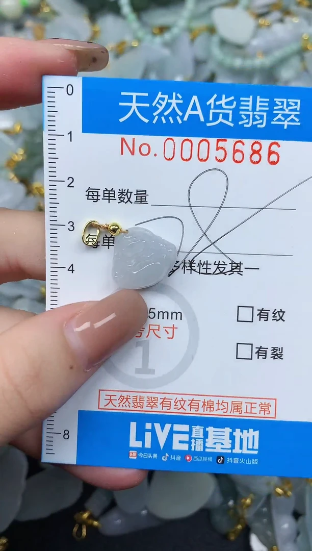 颈饰未镶嵌翡翠净货挂件-5686