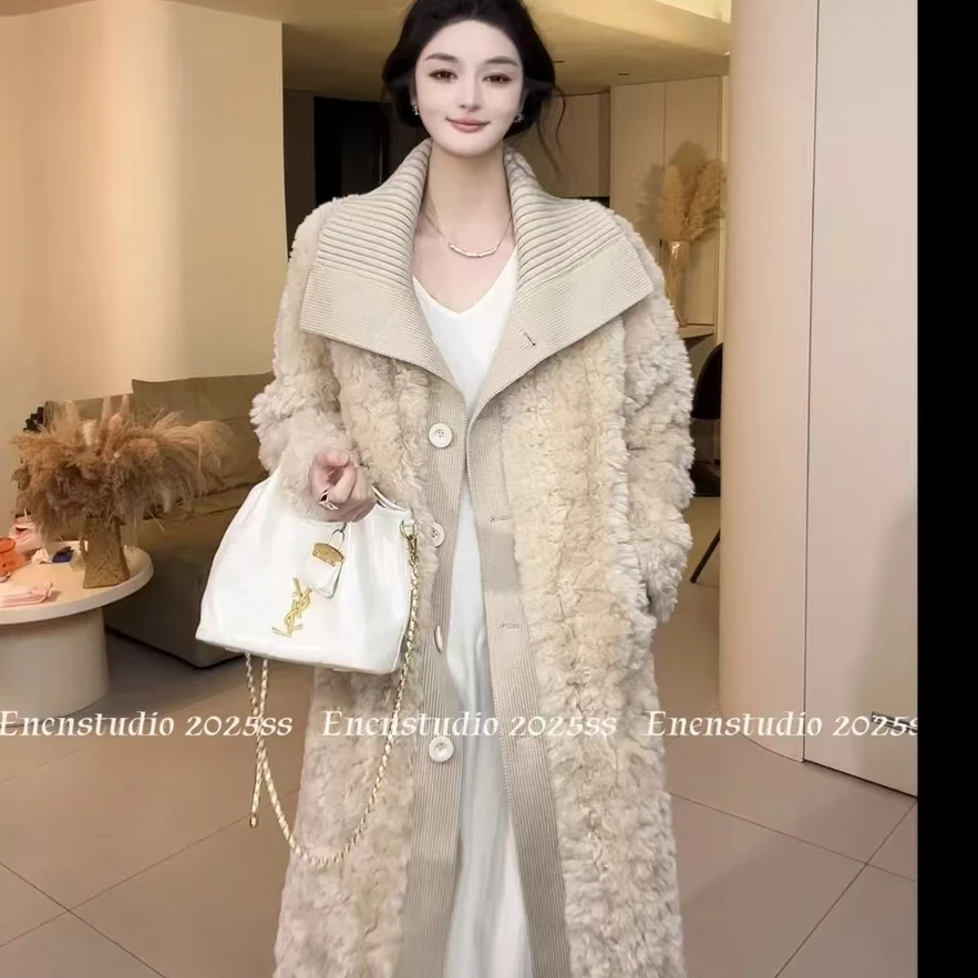 设计师款秋冬外套长款大翻领25072
