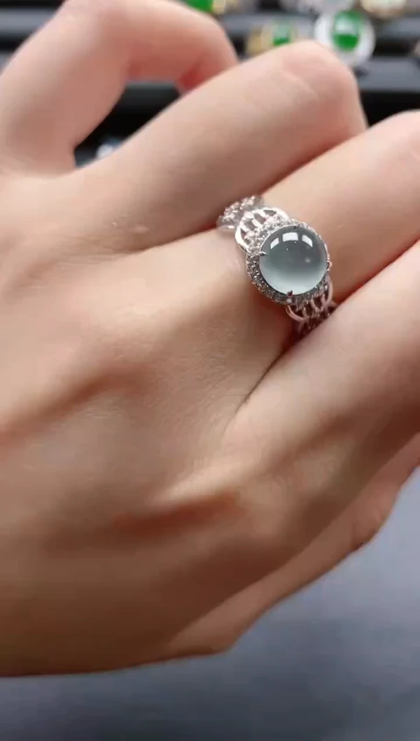 【闪购商品】翡翠戒指银S925镶嵌5151-5