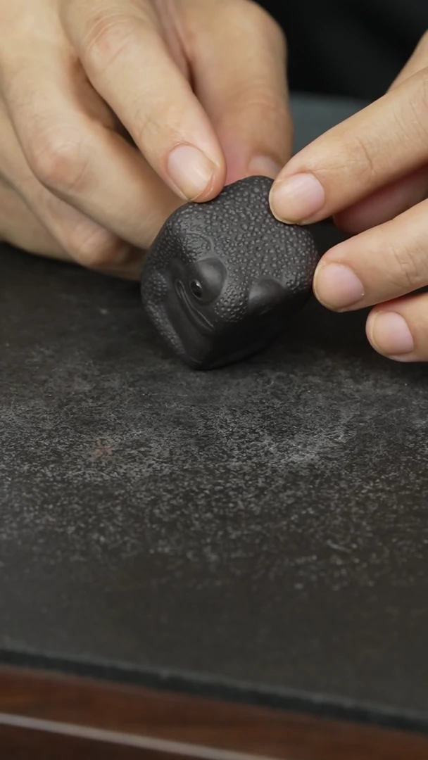 紫砂茶宠金蟾盖置