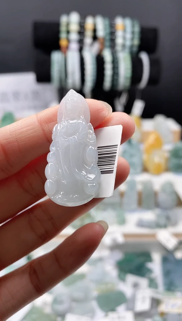 吊坠(不含链)未镶嵌翡翠8站观音