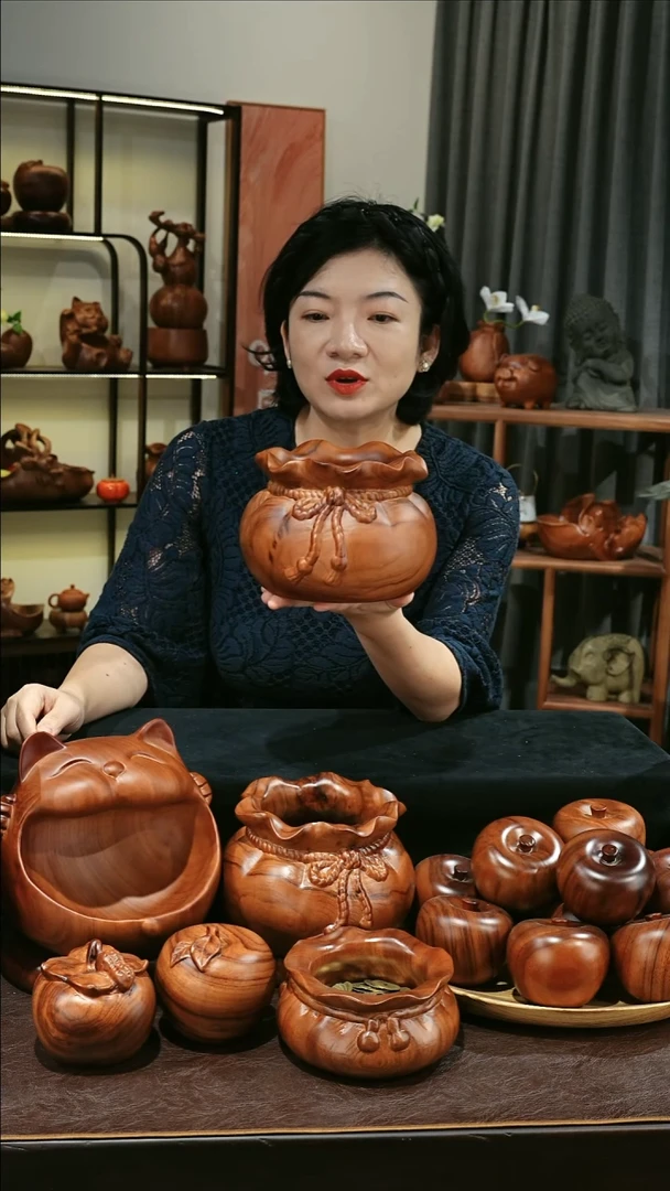 木MB005-3福袋收纳摆件中号微瑕福利3073