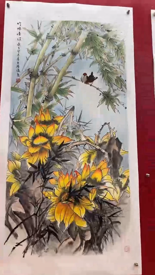 国画刘履瀛老师亲笔