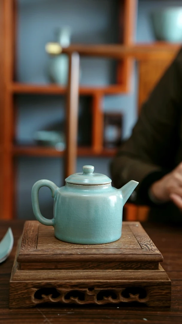 壶汝州原矿仿古釉 盖碗