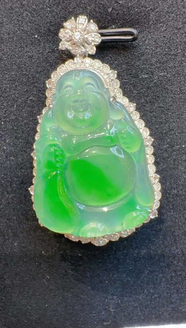 吊坠(不含链)18K金镶嵌翡翠多样性团购发一件