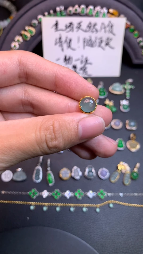 颈饰银S925镶嵌翡翠1