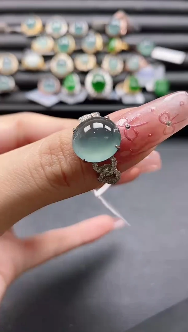 【闪购商品】翡翠戒指银S925镶嵌1111