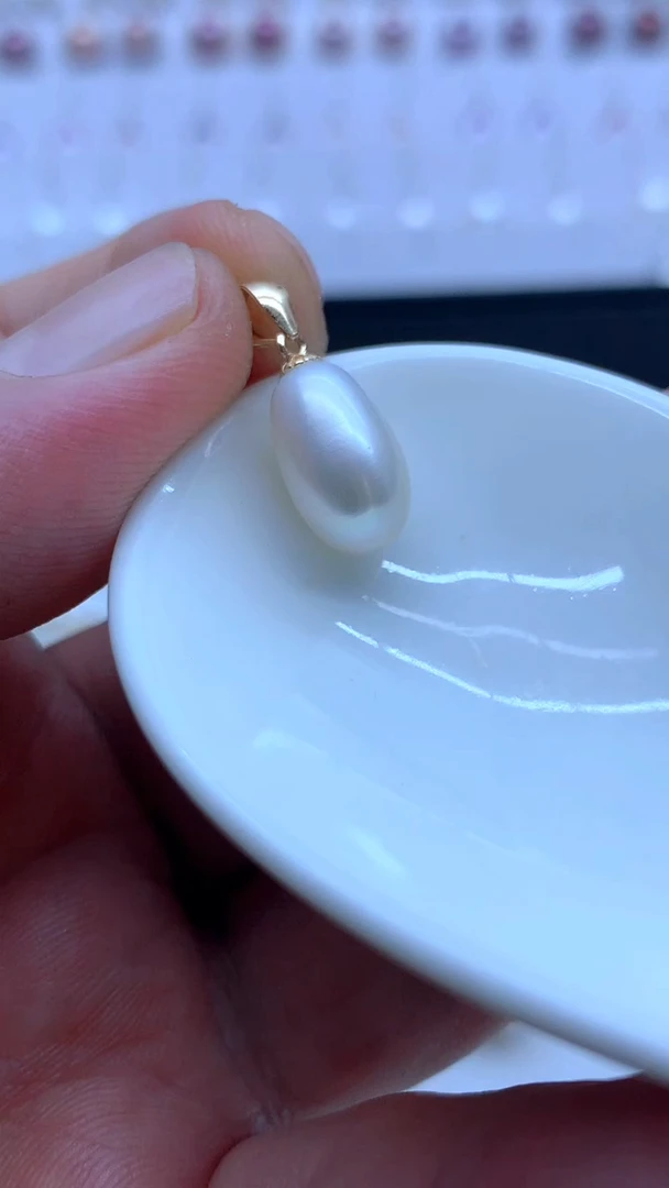 淡水珍珠银S925镶嵌吊坠(不含链)8