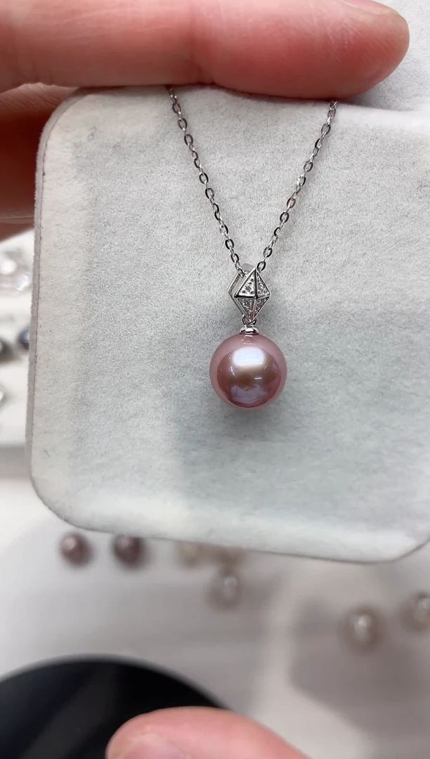 【闪购商品】淡水珍珠吊坠(不含链)银S925镶嵌吊坠