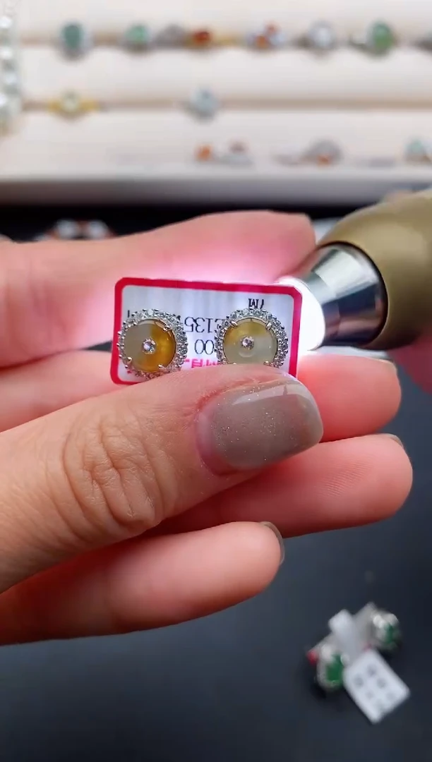 银S925镶嵌戒指翡翠缅甸天然A货翡翠33   2-