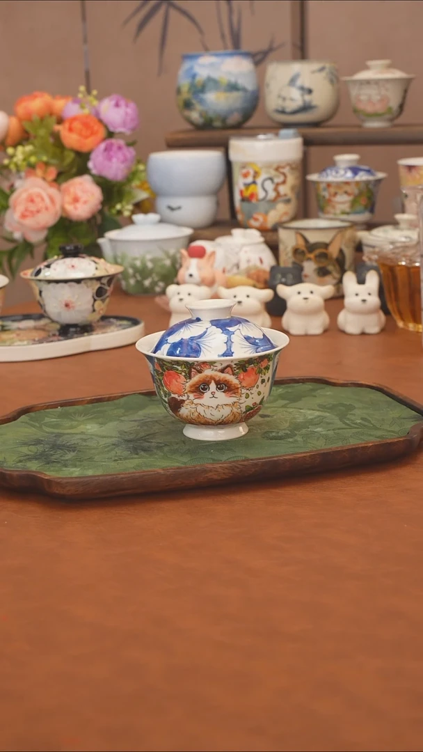 迷糊   猫 猫盖碗