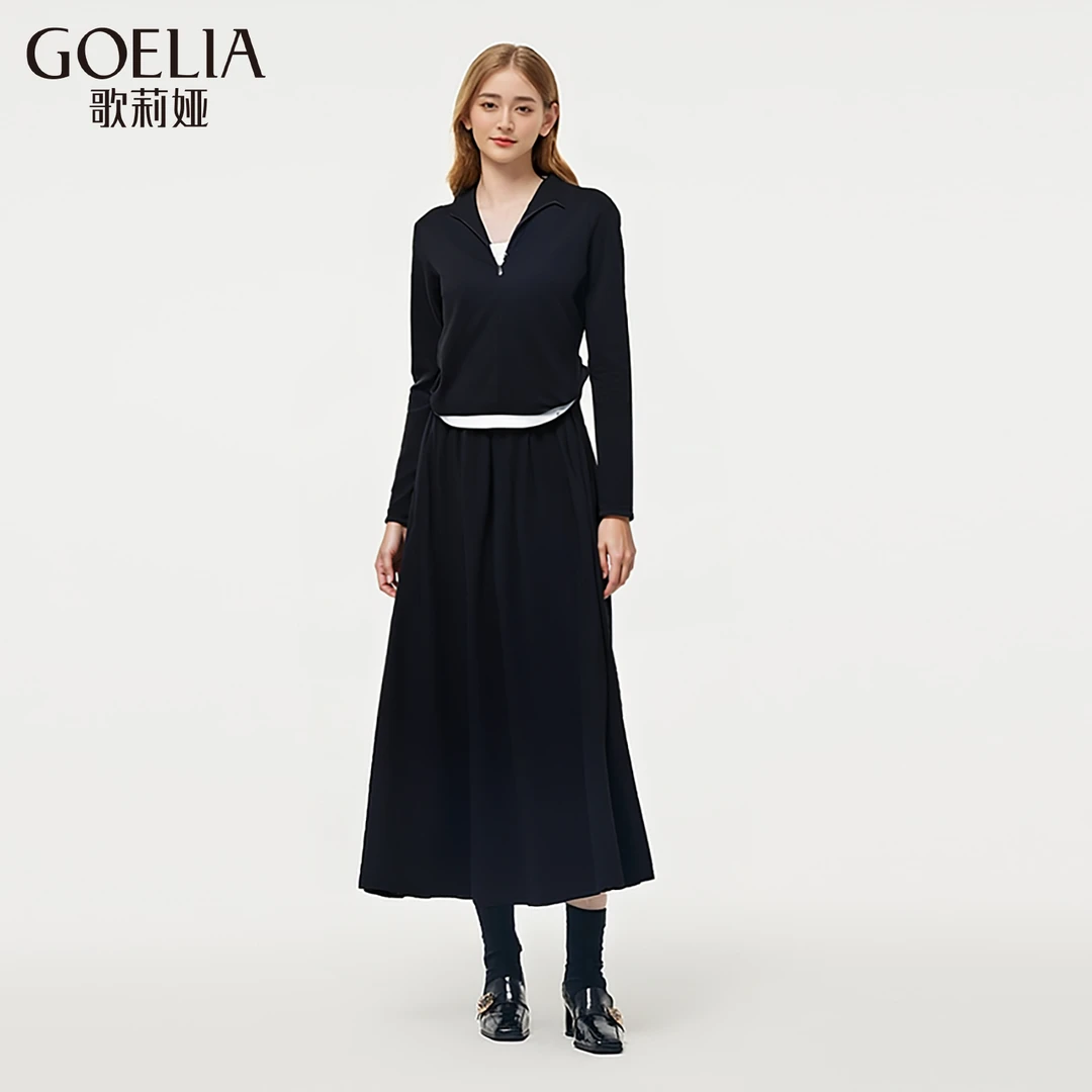 【专柜现货】歌莉娅 秋季新品 黑色千金优雅轻奢套装  1E2JAC790