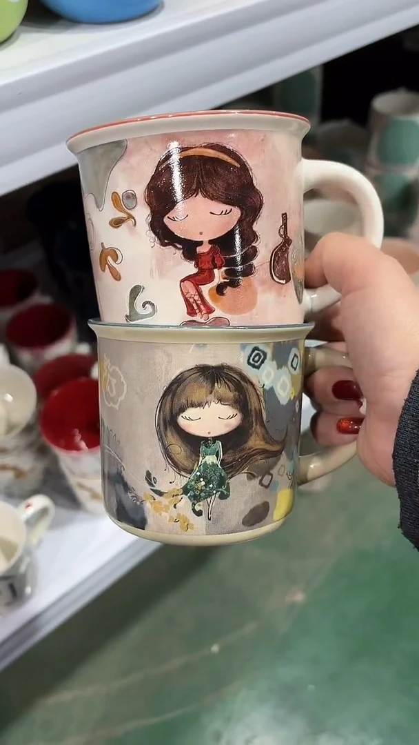 陶瓷手柄款家湖高温陶瓷杯 微瑕