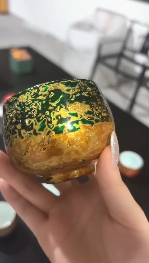 极光绿金主人杯-太古大漆