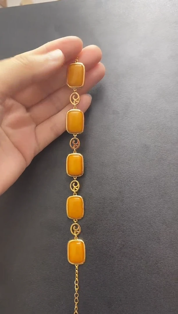 裸石琥珀未镶嵌手链