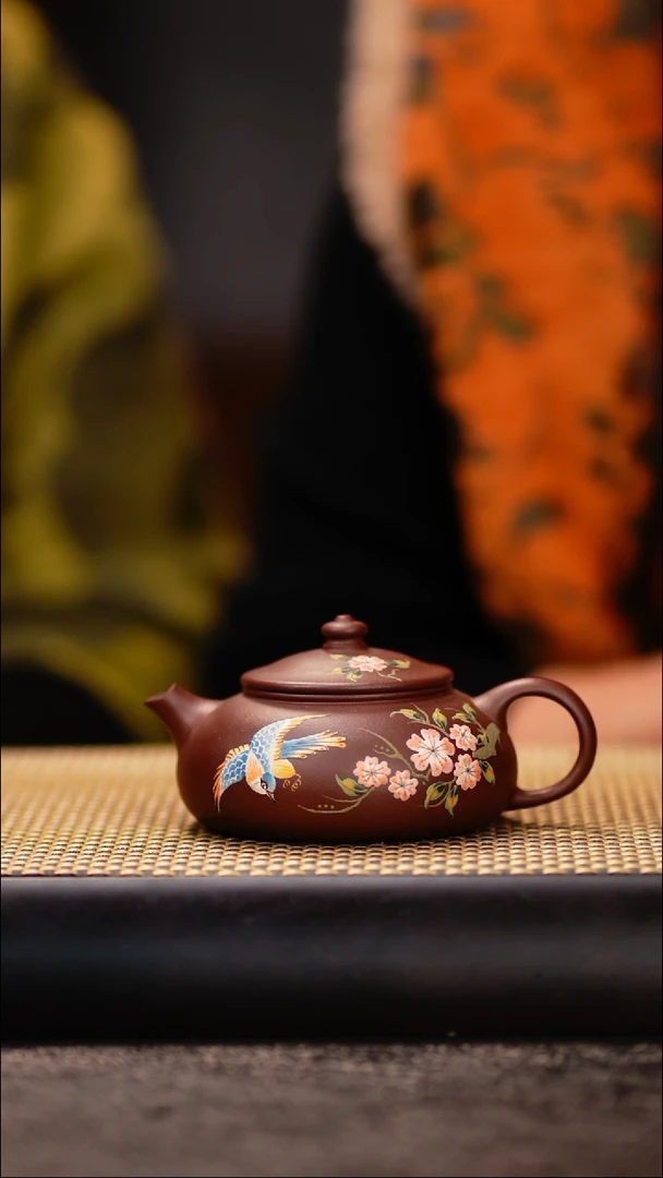 LJ43老紫泥 寒江（飞鸟）