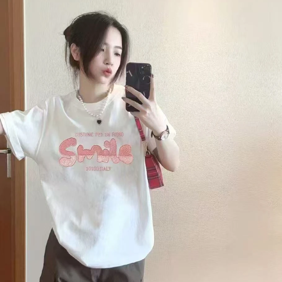 （反季福利）短袖 百搭常规版卡码拍大男女同款印花T恤圆领情侣半袖