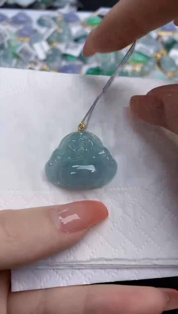 【闪购商品】翡翠颈饰18K金镶嵌天然缅甸翡翠A货