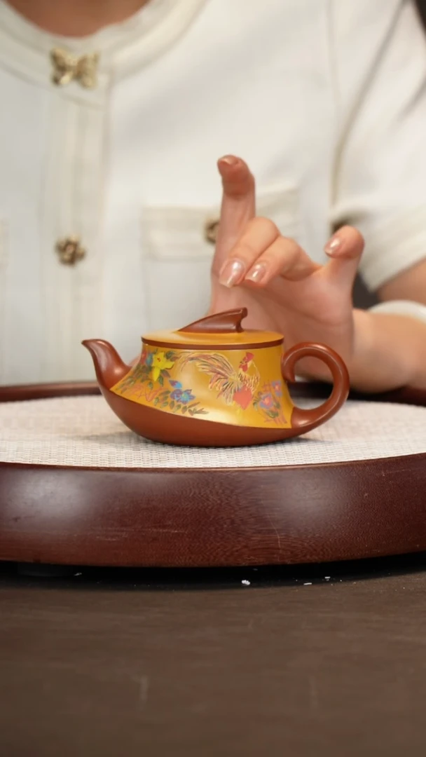 茶壶紫砂【庄根娣】红泥一帆风顺   240CC