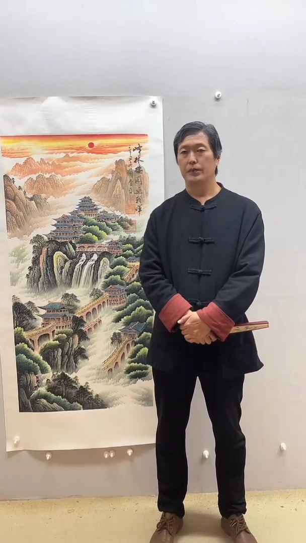 【闪购商品】国画张金专 峰林楼阁迎朝晖