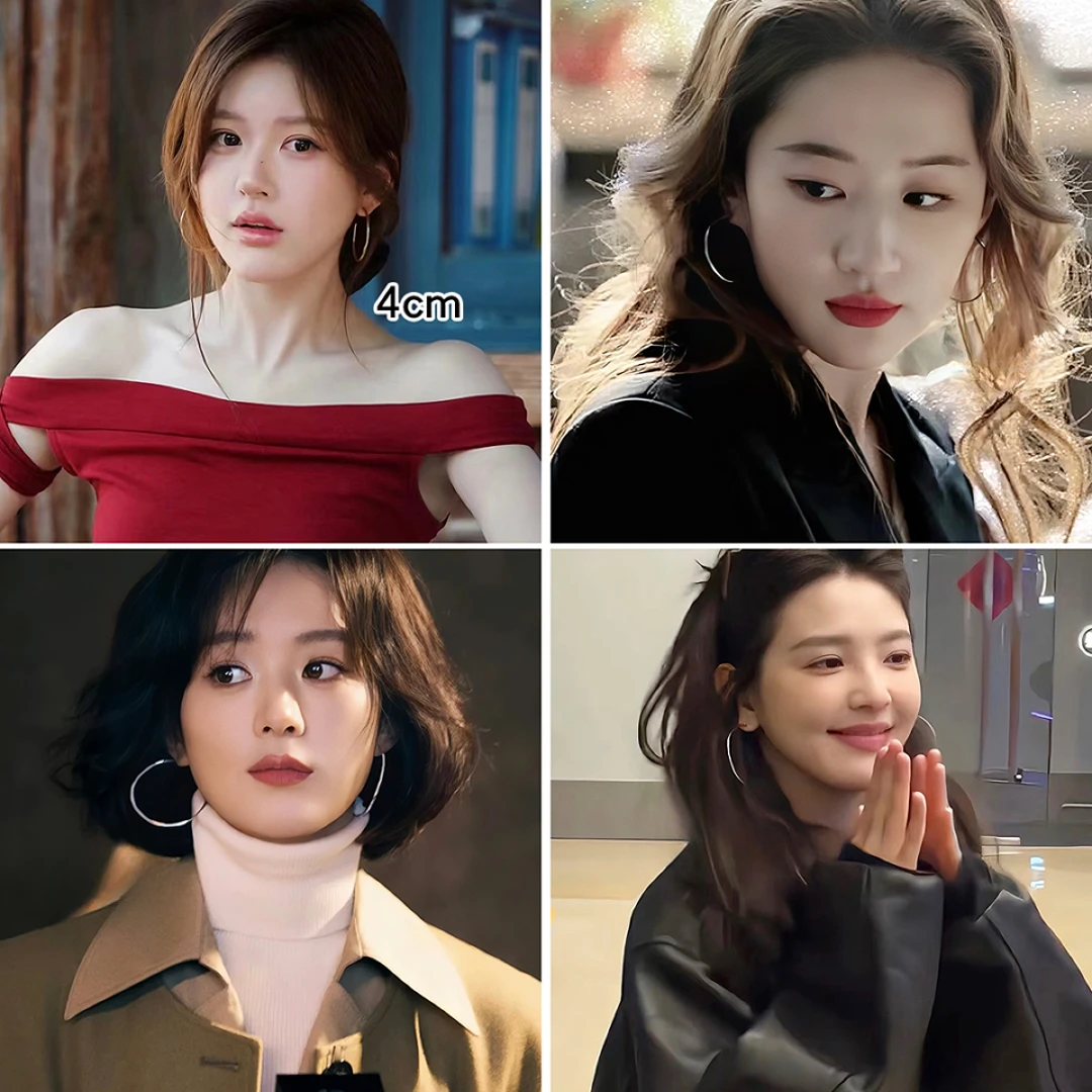 铜合金耳饰 明星同款大素圈圆圈耳环圈圈2025新款爆款高级感轻奢