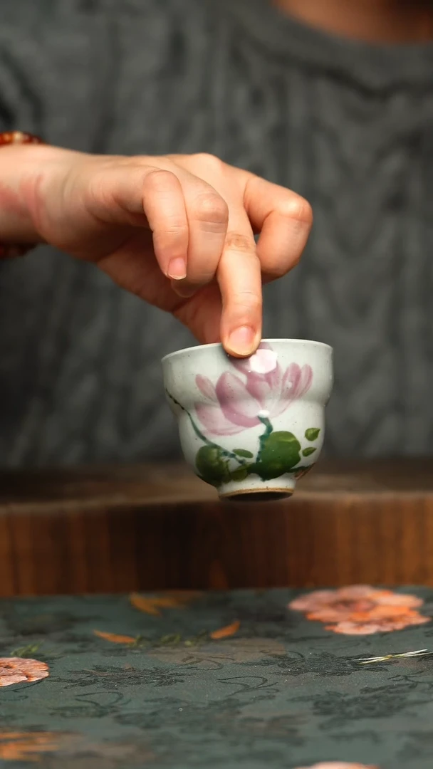 杯釉下彩手工手绘同款陶器
