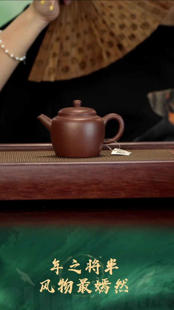 茶壶紫砂8号宜兴紫砂 巨轮珠