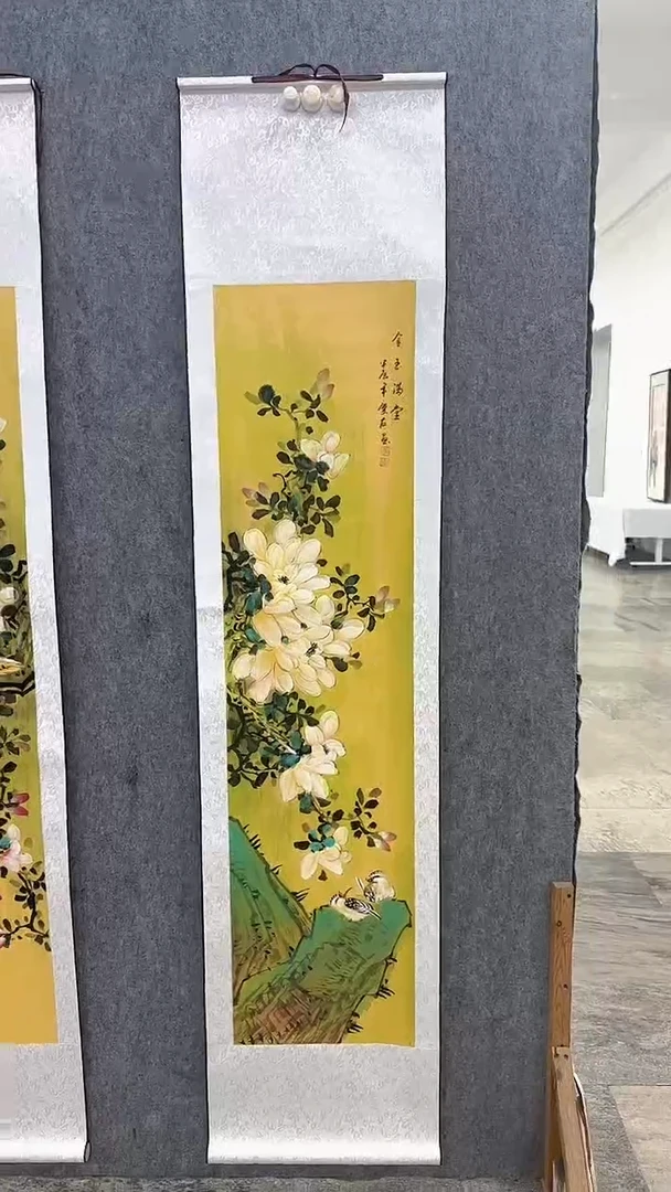 国画李老师卷轴花鸟四平尺作品一幅888