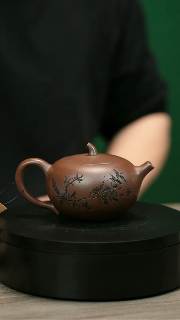 茶壶紫砂千**、H1671赵信军刻字茄瓜