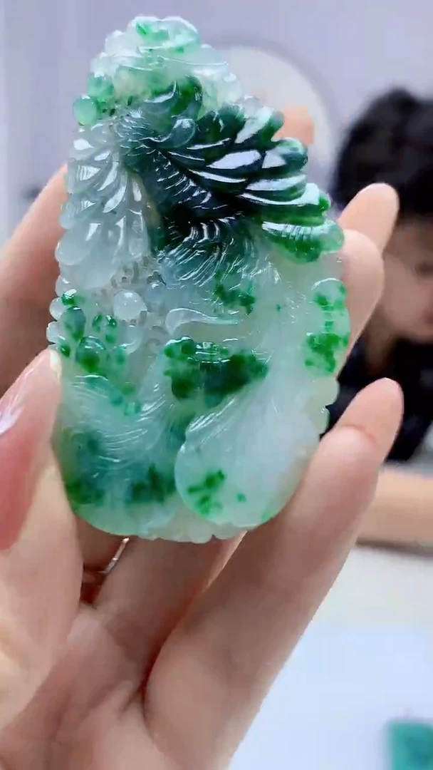 【闪购商品】定制翡翠未镶嵌4688DD-毛货挂件赠珠链107