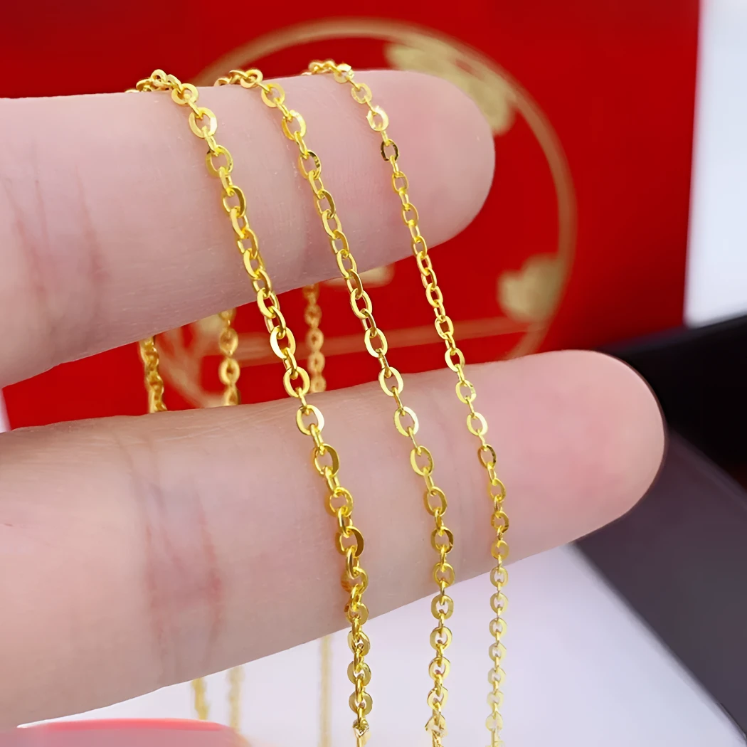 合金项链 新款O字链  女士女款 金色百搭时尚 细款 素款