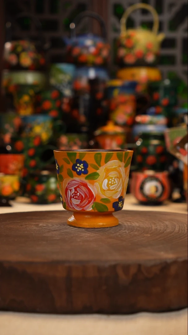 紫砂油画釉下彩手绘