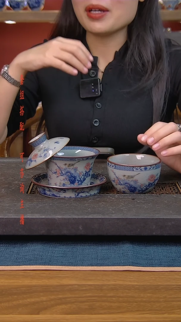 简装家用款2件套 老陶泥开片纹陶瓷茶具