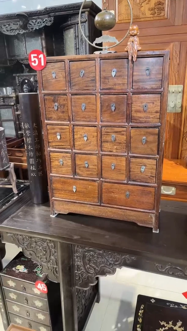 【闪购商品】木木艺缅花小药材柜1980.8888