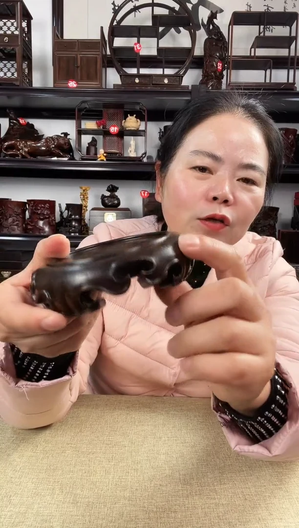 木小卷边圆老李红木工艺品