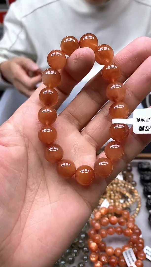 未镶嵌手串水晶1红兔毛13mm