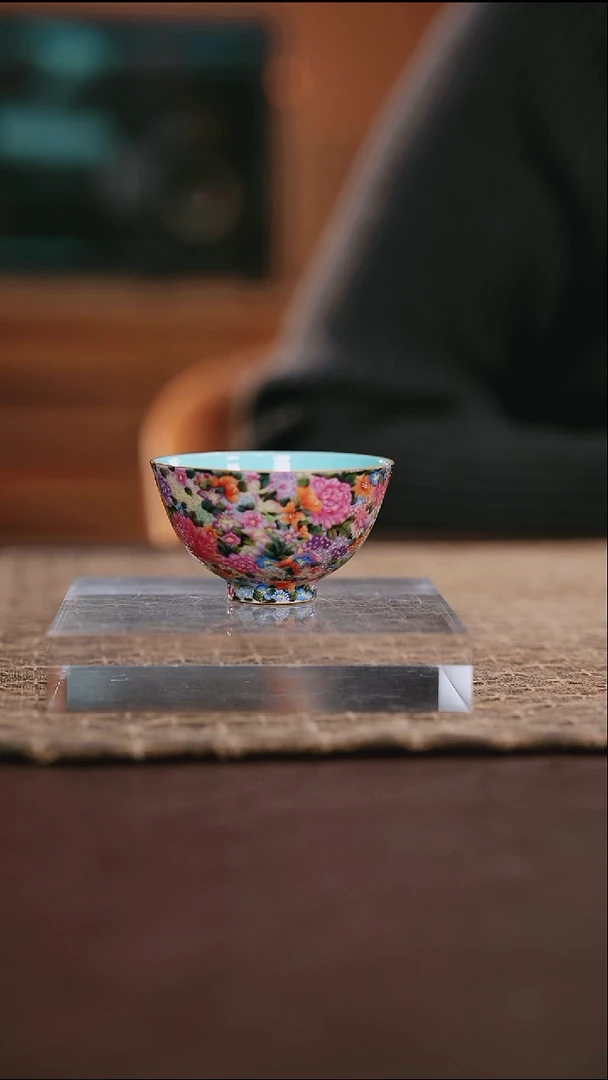 宝蕴阁万花系列鸡心杯