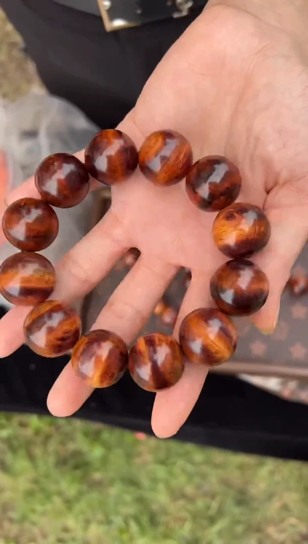 黄花梨/降香黄檀A008海南黄花梨2.0圆珠手串198多样性发一