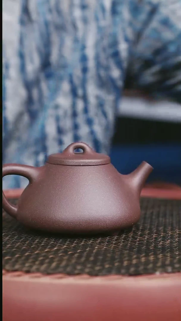 茶壶紫砂高砂老紫泥子冶石瓢220CC