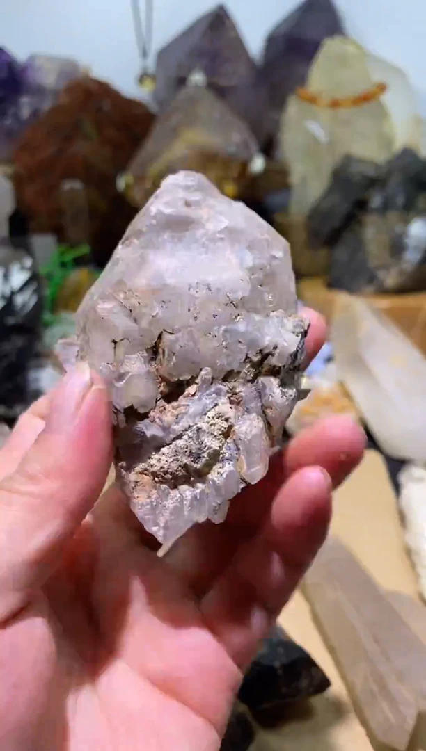 水晶珠宝半成品未镶嵌81号160g恶魔令牌骸骨水晶