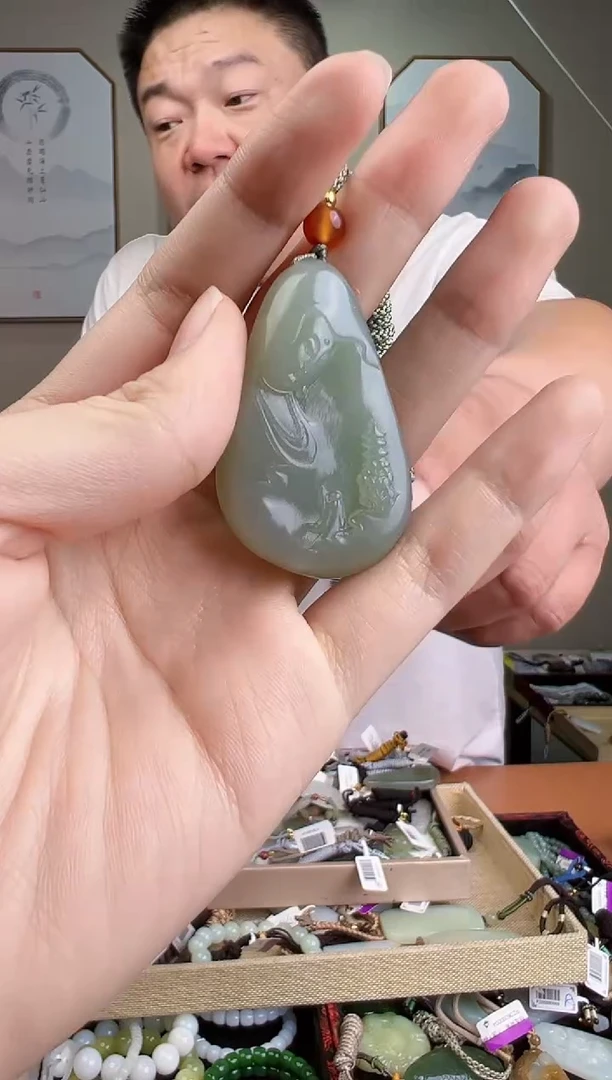 颈饰未镶嵌和田玉一物一证 拍一单发一个