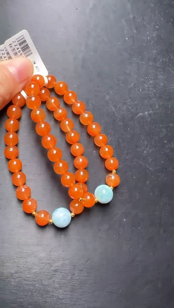 未镶嵌手串水晶红兔毛双倍守护手串 多样性发一 Z24998