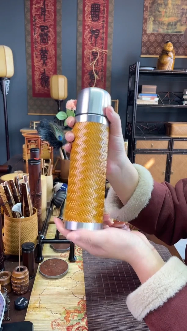 竹编保温杯纯手工