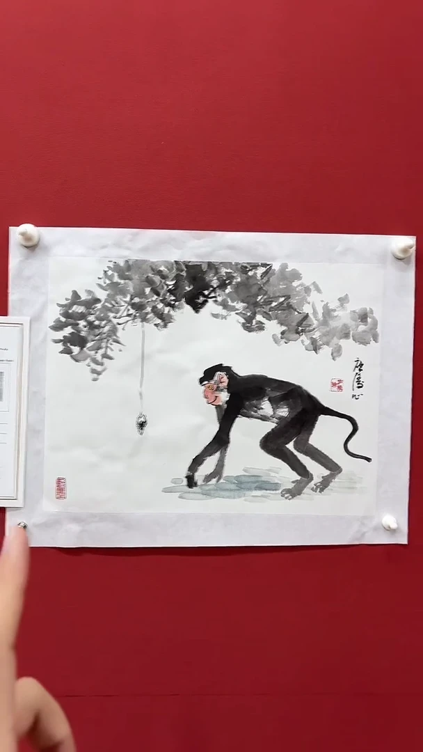 国画手绘原稿-徐庐陵-灵猴-1.5平尺
