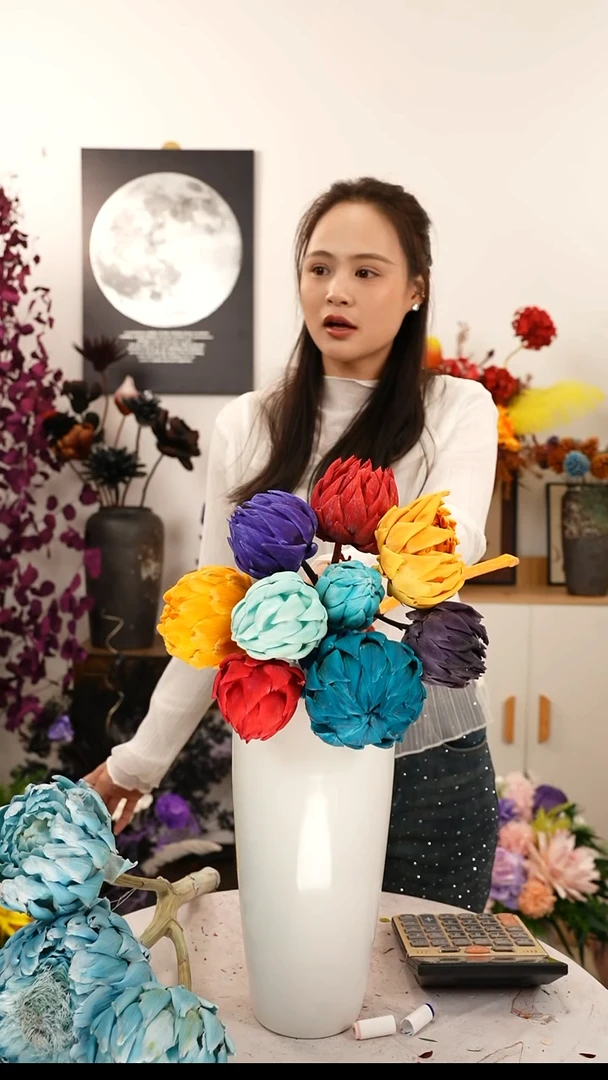 布*洋蓟永生花   A35