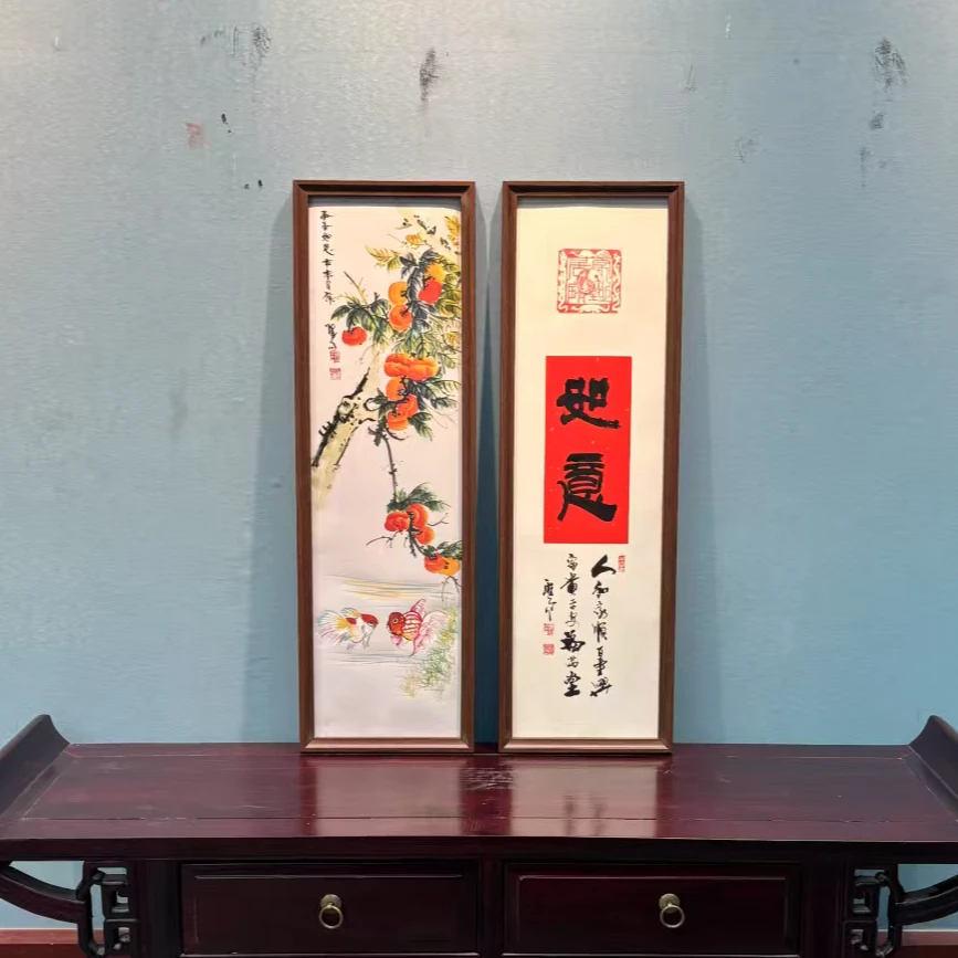王德峰 《如意》 条屏带框 73*23cm*2 中国国家艺术馆